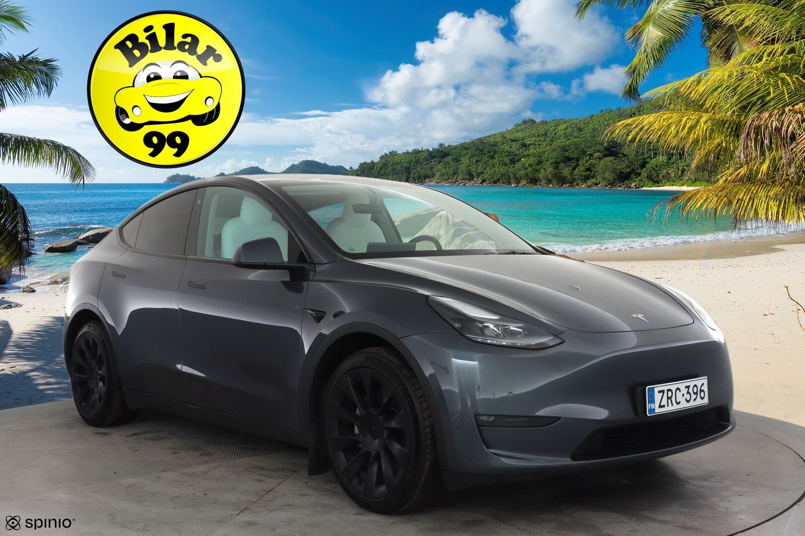 TESLA MODEL Y 2021 Long Range Dual Motor AWD * Koukku / FSD / ILP / Lasikatto / Matrix LED / Valkoinen sisusta / Premium Audio / P.kamera * - Kahdet renkaat aluvanteilla - HULLUT AVAJAISHULINAT KORKOTARJOUS 3,29 %