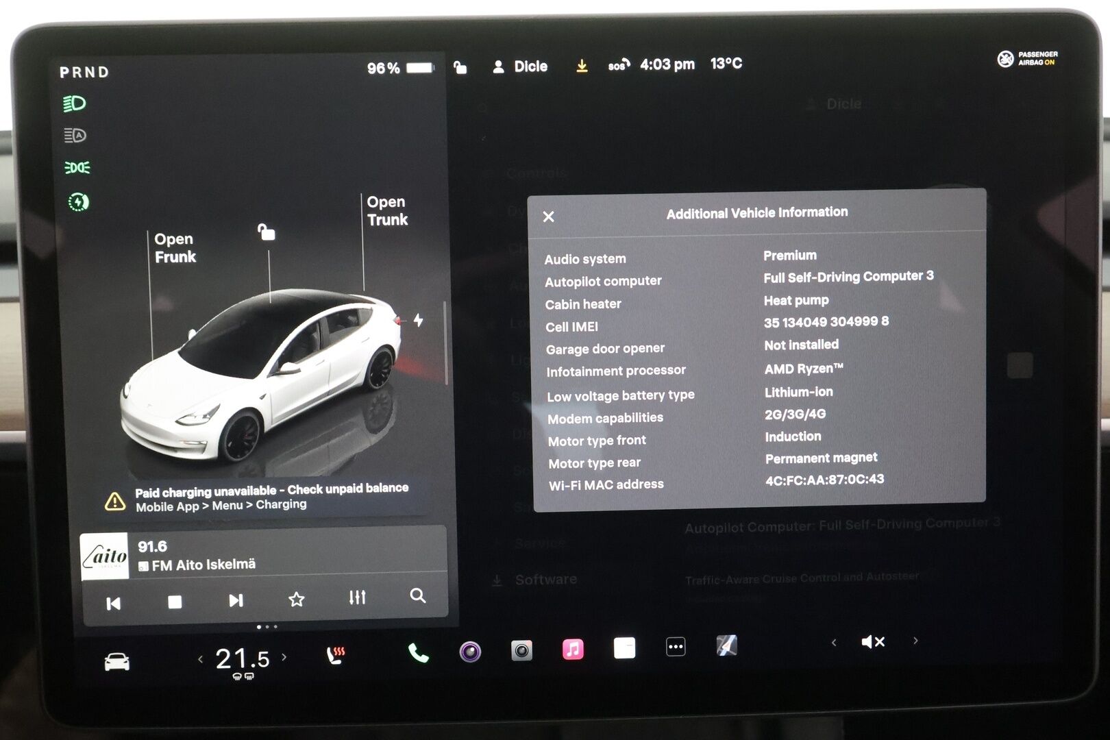 TESLA MODEL 3 2023 Performance Dual Motor - | ILP | ACC | Lasikatto | Matrix-LED | P.Kamera | Muistipenkki | Premium Audio | Navi | Keyless | Kahdet renkaat aluvanteilla |